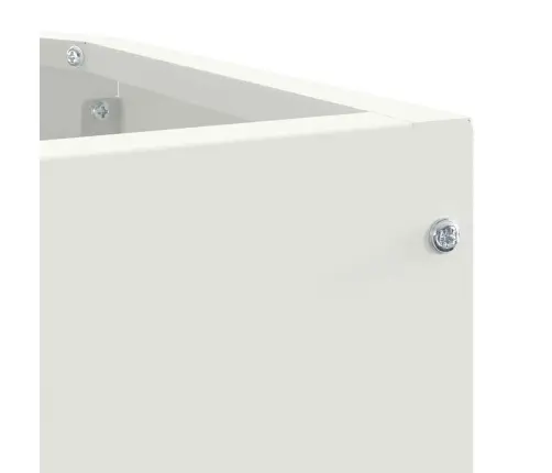 Stūra Stādītājs Balts 45 X 45 X 35 Cm Tērauds Vidaxl