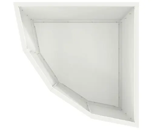 Stūra Stādītājs Balts 45 X 45 X 35 Cm Tērauds Vidaxl