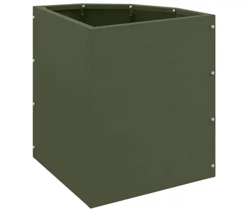 Stūra Stādītājs Olīvu Zaļa 30 X 30 X 35 Cm Tērauds Vidaxl