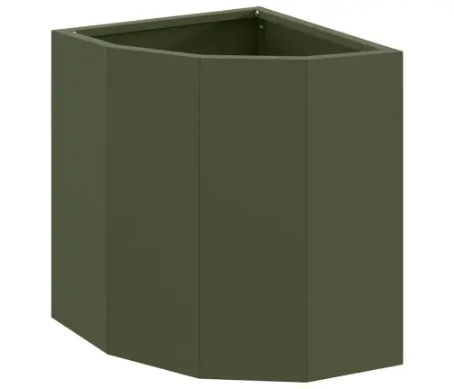 Stūra Stādītājs Olīvu Zaļa 30 X 30 X 35 Cm Tērauds Vidaxl