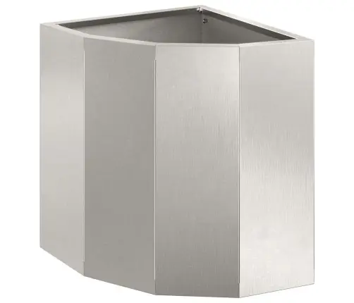 Stūra Stādītājs Sudraba 30 X 30 X 35 Cm Nerūsējošs Tērauds Vidaxl