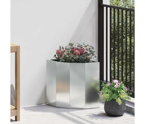 Nurgapott Hõbedane 30 X 30 X 35 Cm Tsingitud Teras