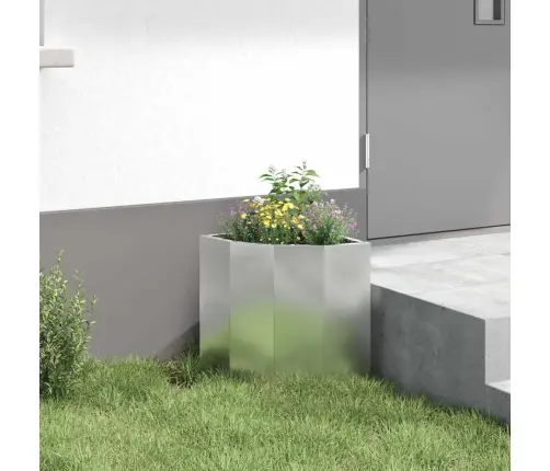 Nurgapott Hõbedane 30 X 30 X 35 Cm Tsingitud Teras