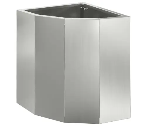 Nurgapott Hõbedane 30 X 30 X 35 Cm Tsingitud Teras