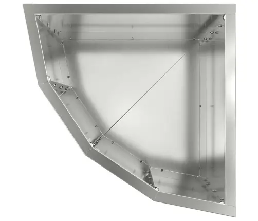 Nurgapott Hõbedane 30 X 30 X 35 Cm Tsingitud Teras