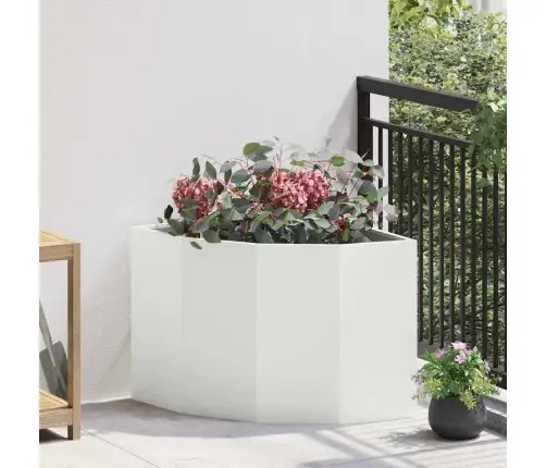 Stūra Stādītājs Balts 60 X 60 X 50 Cm Tērauds Vidaxl