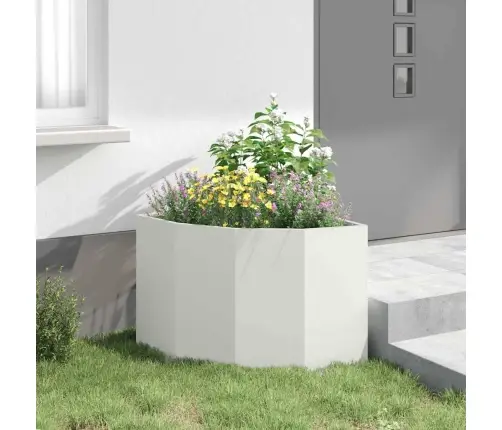 Stūra Stādītājs Balts 60 X 60 X 50 Cm Tērauds Vidaxl