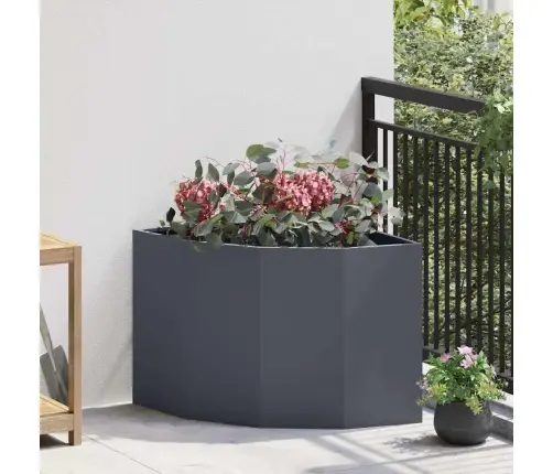 Stūra Stādītājs Antracīts 60 X 60 X 50 Cm Tērauds Vidaxl