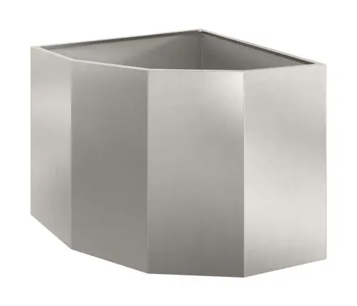 Stūra Stādītājs Sudraba 60 X 60 X 50 Cm Nerūsējošs Tērauds Vidaxl