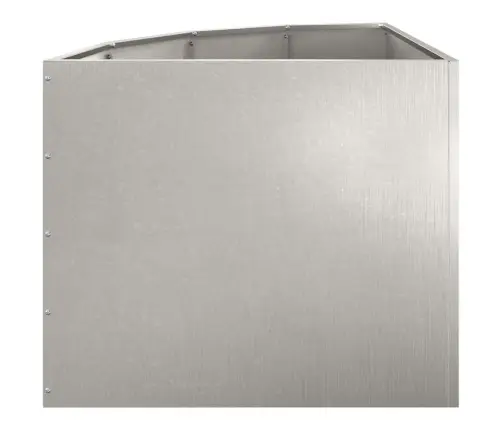 Stūra Stādītājs Sudraba 60 X 60 X 50 Cm Nerūsējošs Tērauds Vidaxl