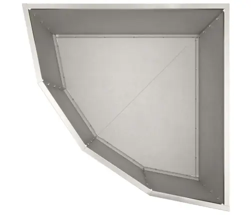 Stūra Stādītājs Sudraba 60 X 60 X 50 Cm Nerūsējošs Tērauds Vidaxl