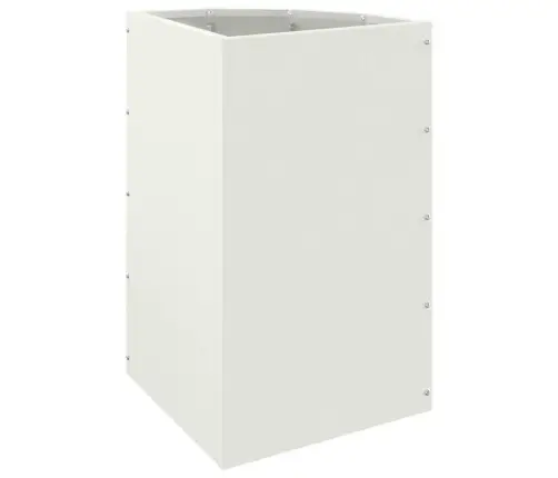 Stūra Stādītājs Balts 30 X 30 X 50 Cm Tērauds Vidaxl