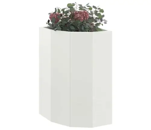 Stūra Stādītājs Balts 30 X 30 X 50 Cm Tērauds Vidaxl