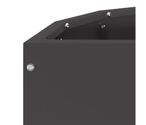 Puķu Kaste Melna 60 X 30 X 35 Cm Tērauds Vidaxl