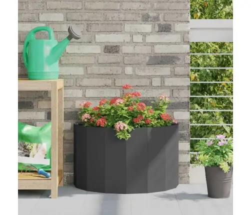 Puķu Kaste Melna 60 X 30 X 35 Cm Tērauds Vidaxl