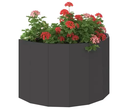 Puķu Kaste Melna 60 X 30 X 35 Cm Tērauds Vidaxl