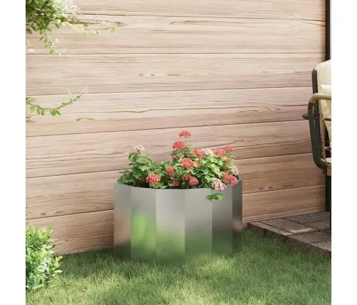 Puķu Kaste Sudraba 60 X 30 X 35 Cm Nerūsējošs Tērauds Vidaxl