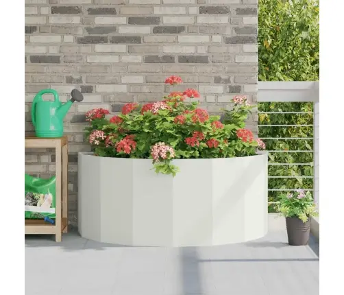 Puķu Kaste Balts 120 X 60 X 50 Cm Tērauds Vidaxl