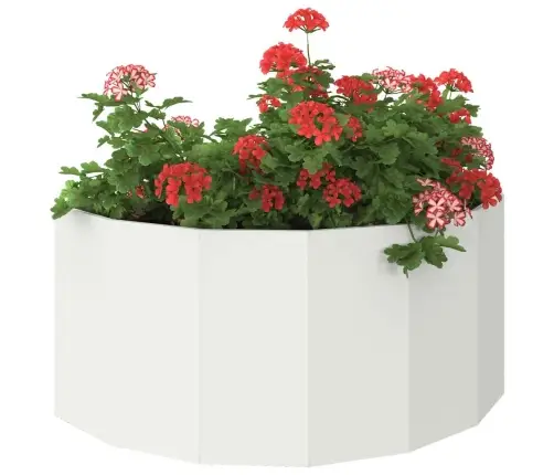 Puķu Kaste Balts 120 X 60 X 50 Cm Tērauds Vidaxl