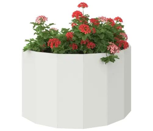 Puķu Kaste Balts 90 X 45 X 50 Cm Tērauds Vidaxl