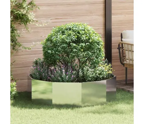 Puķu Kaste Sudraba 120 X 120 X 35 Cm Nerūsējošs Tērauds Vidaxl