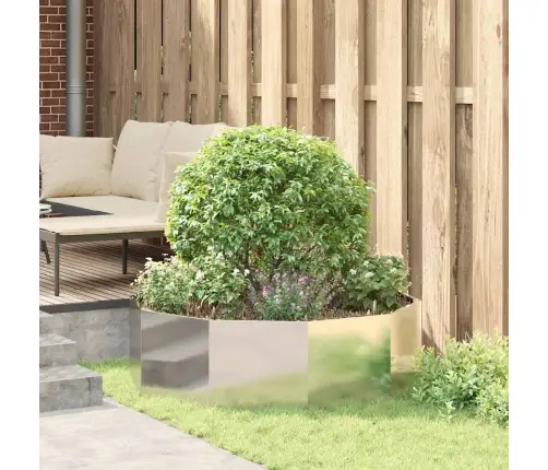 Puķu Kaste Sudraba 120 X 120 X 35 Cm Nerūsējošs Tērauds Vidaxl