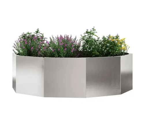 Puķu Kaste Sudraba 120 X 120 X 35 Cm Nerūsējošs Tērauds Vidaxl