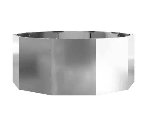 Puķu Kaste Sudraba 90 X 90 X 35 Cm Cinkots Tērauds Vidaxl