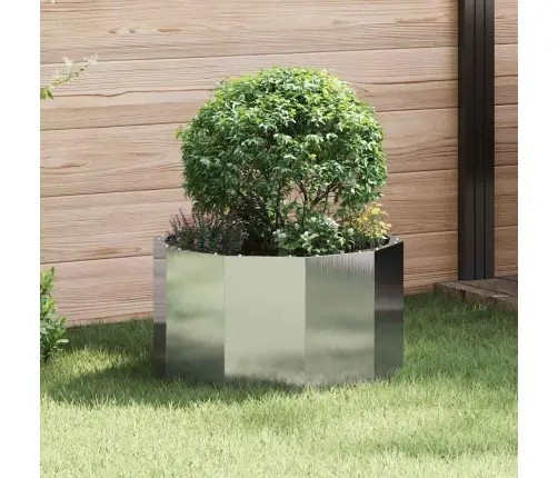 Puķu Kaste Sudraba 60 X 60 X 35 Cm Nerūsējošs Tērauds Vidaxl