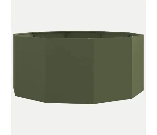 Puķu Kaste Olīvu Zaļš 120 X 120 X 50 Cm Tērauds Vidaxl