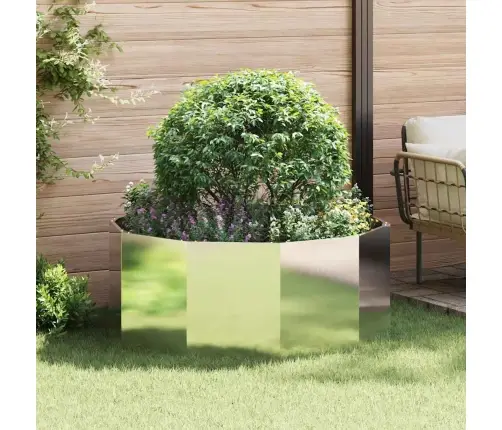 Puķu Kaste Sudraba 120 X 120 X 50 Cm Nerūsējošs Tērauds Vidaxl