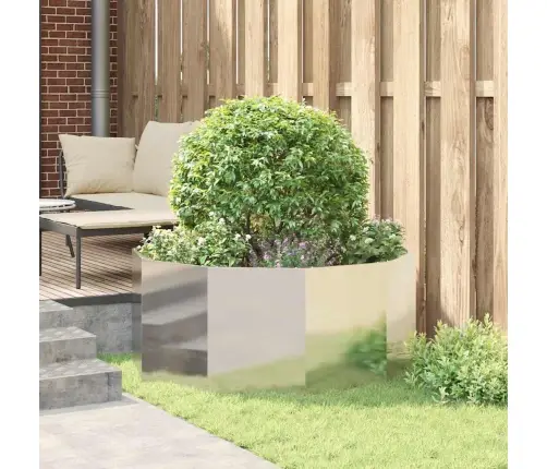 Puķu Kaste Sudraba 120 X 120 X 50 Cm Nerūsējošs Tērauds Vidaxl