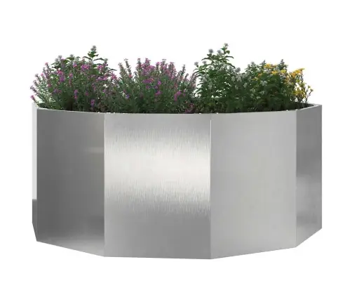 Puķu Kaste Sudraba 120 X 120 X 50 Cm Nerūsējošs Tērauds Vidaxl