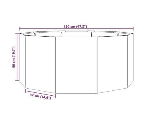 Taimekast Rooste 120 X 120 X 50 Cm Terase Tüüp