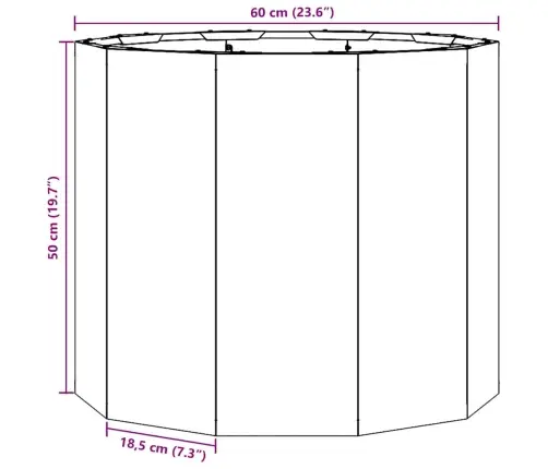 Puķu Kaste Melna 60 X 60 X 50 Cm Tērauds Vidaxl