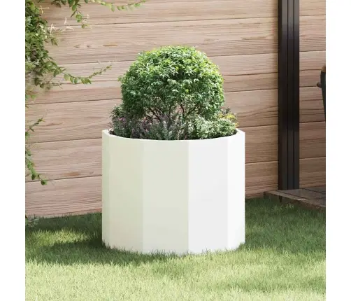 Puķu Kaste Balts 60 X 60 X 50 Cm Tērauds Vidaxl