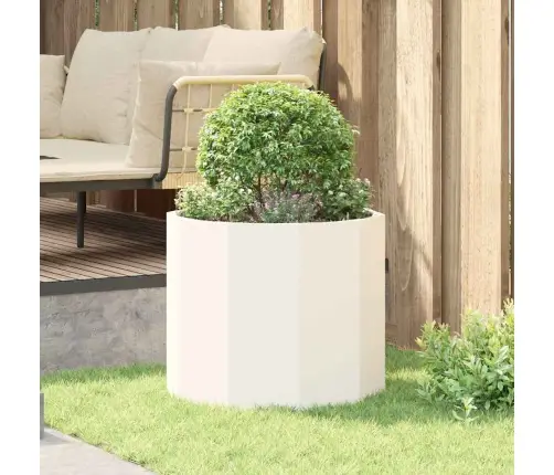 Puķu Kaste Balts 60 X 60 X 50 Cm Tērauds Vidaxl