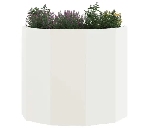 Puķu Kaste Balts 60 X 60 X 50 Cm Tērauds Vidaxl