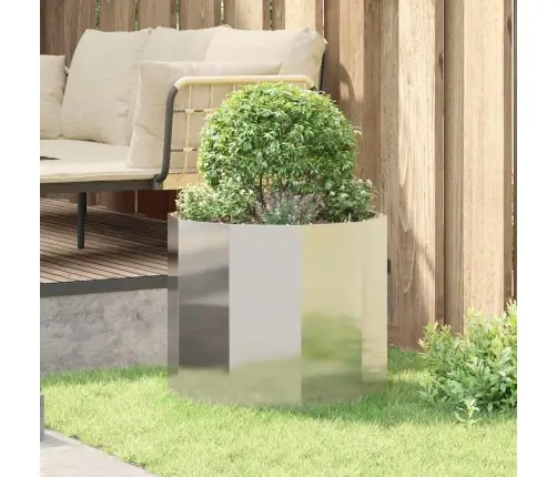 Puķu Kaste Sudraba 60 X 60 X 50 Cm Nerūsējošs Tērauds Vidaxl