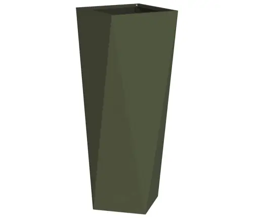 Puķu Kaste 2 Pcs Olīvu Zaļš 30 X 30 X 75 Cm Tērauds Vidaxl