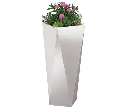 Puķu Kaste 2 Pcs Sudraba 30 X 30 X 75 Cm Nerūsējošs Tērauds Vidaxl