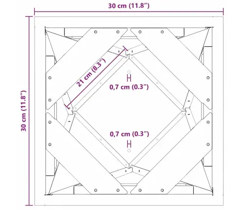 Puķu Kaste 2 Pcs Sudraba 30 X 30 X 75 Cm Nerūsējošs Tērauds Vidaxl