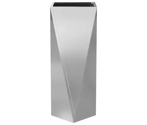 Puķu Kaste Sudraba 30 X 30 X 75 Cm Cinkots Tērauds Vidaxl