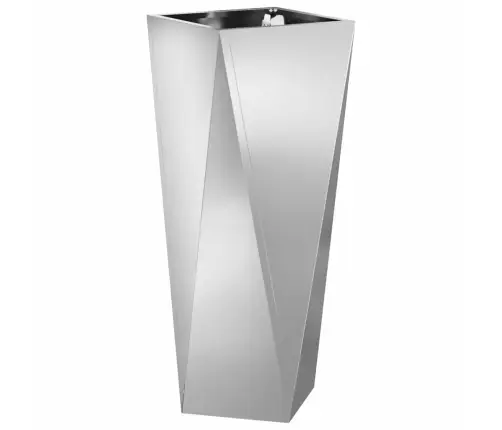 Puķu Kaste Sudraba 30 X 30 X 75 Cm Cinkots Tērauds Vidaxl