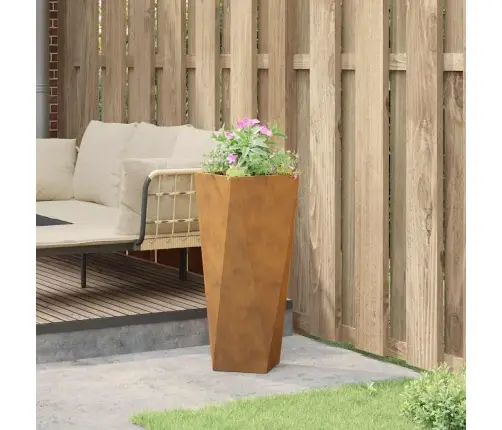 Puķu Kaste Rūsa 30 X 30 X 75 Cm Novecināts Tērauds Vidaxl