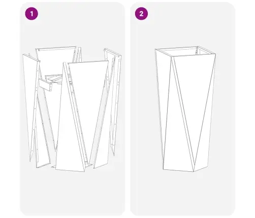 Lovelis 2 Pcs Rūdijanti 30 X 30 X 75 Cm