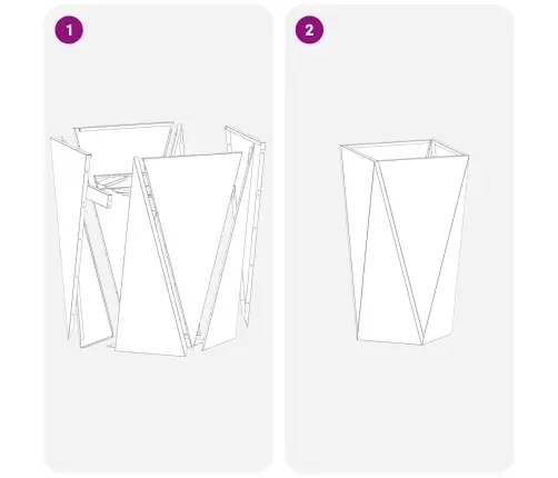 Puķu Kaste 2 Pcs Melna 40 X 40 X 75 Cm Tērauds Vidaxl