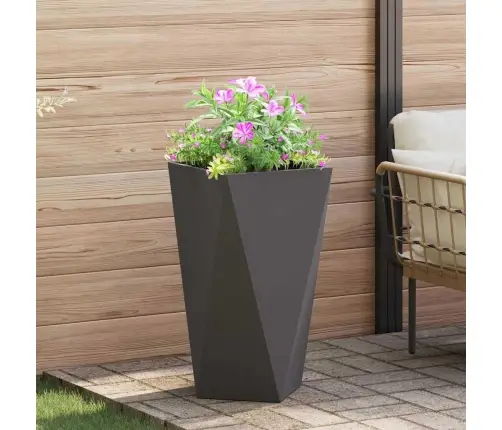 Puķu Kaste 2 Pcs Melna 40 X 40 X 75 Cm Tērauds Vidaxl