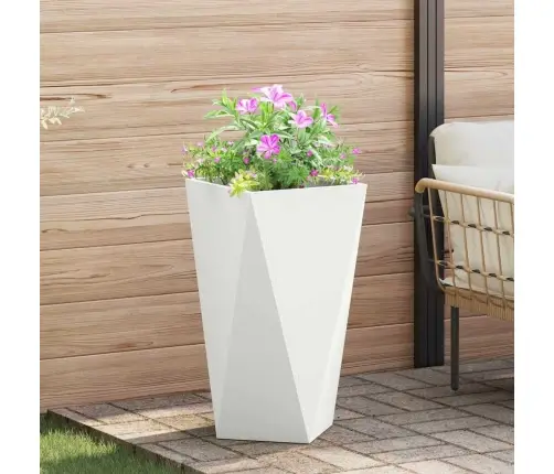 Puķu Kaste Balts 40 X 40 X 75 Cm Tērauds Vidaxl