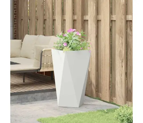 Puķu Kaste Balts 40 X 40 X 75 Cm Tērauds Vidaxl